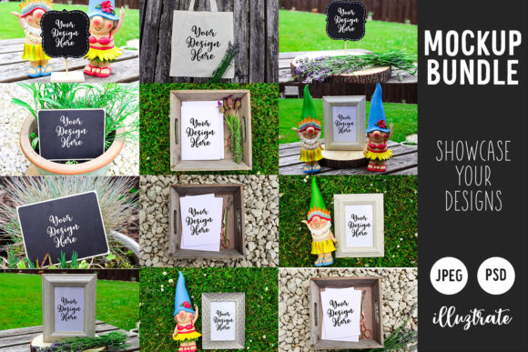 Download Garden Mockup Bundle | Outdoor Mockups - Garden mockup Collection