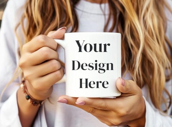 Download Girl Holding Coffee Mug Mockup PSD - Mockup psd Collection