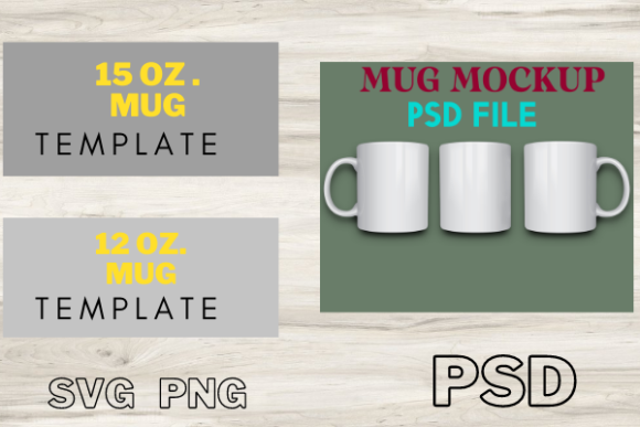 Download Mug Template 15, 12 Oz, Mug Mockup PSD - Mockup psd Collection