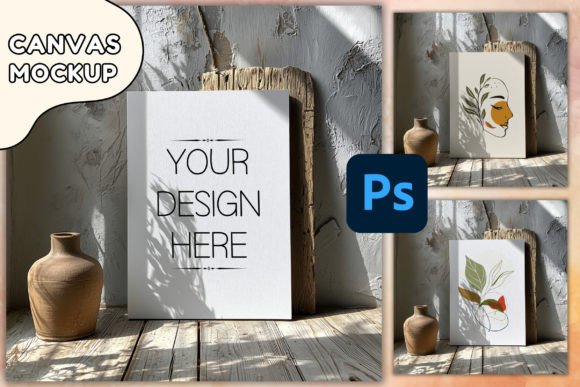 Download Wallart Mockup PSD Canvas Mockup Poster - Mockup psd Collection