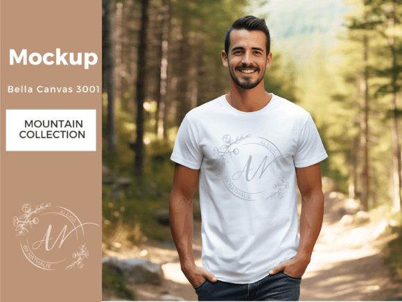Download Bella Canvas Mockup - Men White Tshirt - Bella canvas Collection